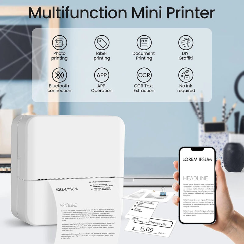 Mega Mini Impressora Térmica Portátil